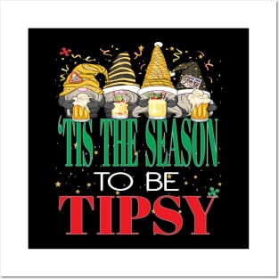 Funny Tis The Season To Be Tipsy Beer Drinks Christmas Xmas Posters and Art